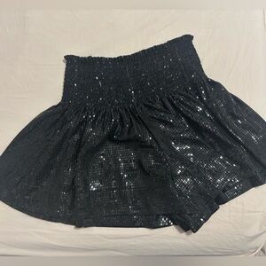 Black Sequin Short